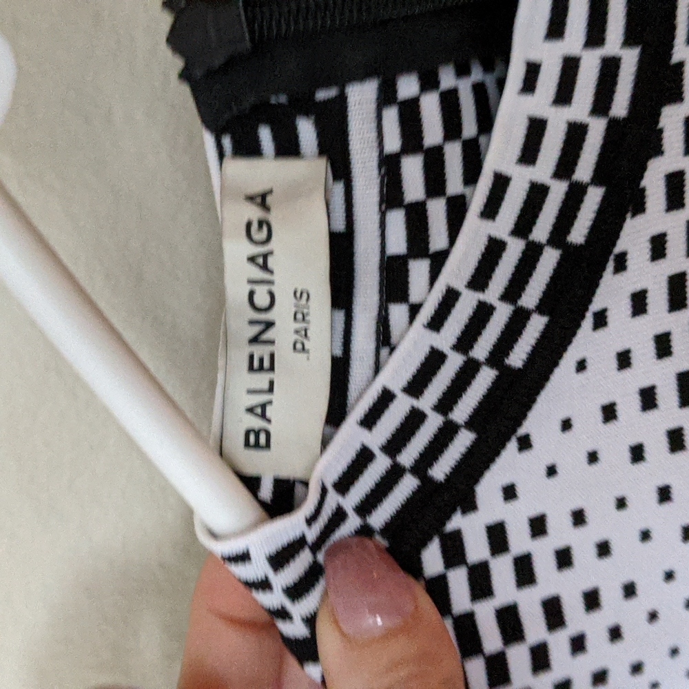 Balenciaga Mixed Pattern Dress - Picture 4 of 6